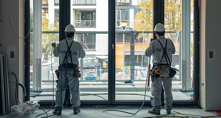 Patio Door Glass Replacement with Built-In Blinds in Safety Harbor, FL